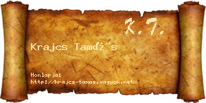 Krajcs Tamás névjegykártya